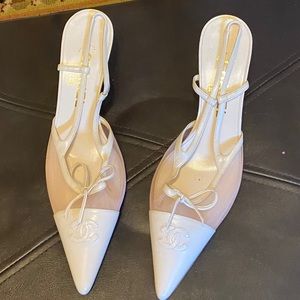 Pink & Ivory Chanel Mules